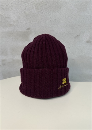 Core future wool knit hue Burgundy A6930 Ganni 